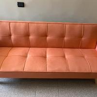 Divano letto click clack – arancione moderno