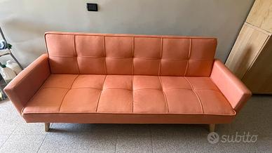 Divano letto click clack – arancione moderno
