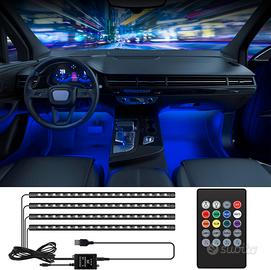 Led Auto Interni Kit,Striscia RGB 72 LED con Telec