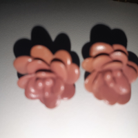 Orecchini anello fiore in fimo