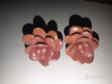 Orecchini anello fiore in fimo