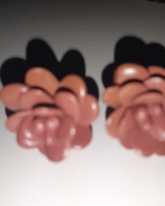 Orecchini anello fiore in fimo