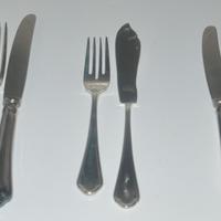 Servizio di posate in alpacca argentata Calderoni