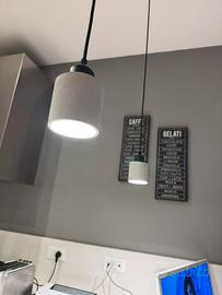 Faretto led sospensione in cemento