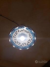 2 lampadari ceramica dipinti a mano di Deruta