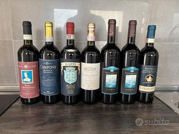 lotto di 7 bottiglie vino rosso toscano