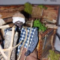 presepe boscaiolo taglia legna