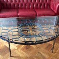 tavolo in ferro battuto "spinato"  168x84x52