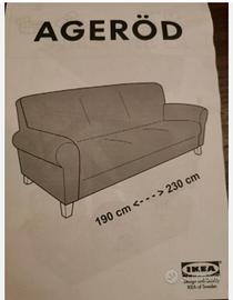 Copridivano 3 posti e 2 posti Ikea grigio