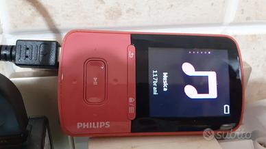 Lettore Mp3/Mp4 philips cuffie e caricabatteria