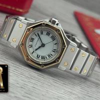 Cartier Santos Octagon ref. 0907 – 1983, scatola e