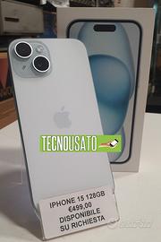 IPHONE 15 128GB *USATO *GARANZIA