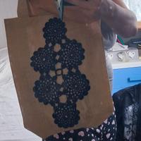 Borsa spiaggia o shopper  in juta ed uncinetto