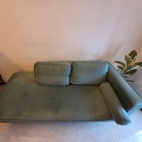 Beliani Chaise longue verde salvia