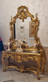 consolle ingresso antica oro marmo luigi XVI - Arredamento e Casalinghi In  vendita a Napoli