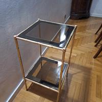 mobiletto con ripiani in vetro