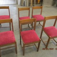 6 sedie imbottite design Magistretti della Akanto