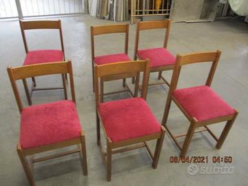 6 sedie imbottite design Magistretti della Akanto