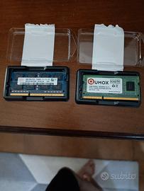 coppia RAM 4gb DDR3 sodimm