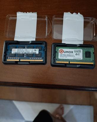 coppia RAM 4gb DDR3 sodimm