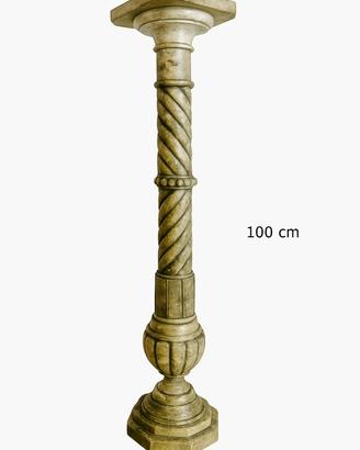 Elegante colonna decorativa in marmo verde