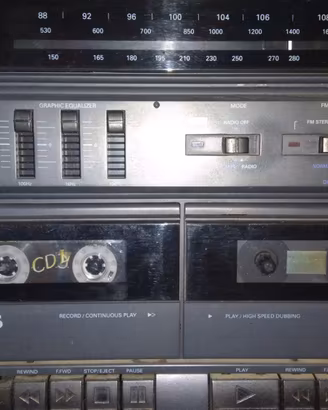 STEREO RADIO MANGIACASSETTE PHILIPS ANI 80'
