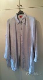 Camicia grigio perla 7/8 di lino taglia 48