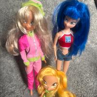 Winx Club lotto 3 bambole Musa Flora e Chatta