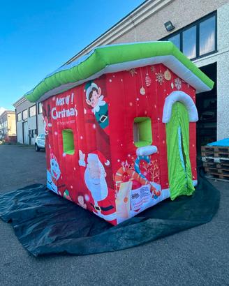 CASETTA GONFIABILE DI BABBO NATALE