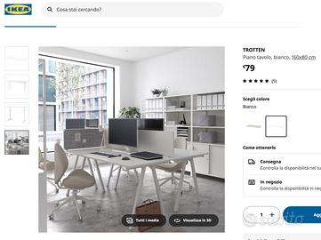 Piano per scrivania IKEA 160x80