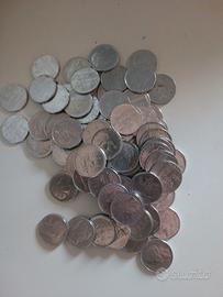 lotto 1 kg monete tutte da 100 lire  per jukebox 