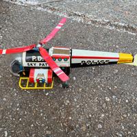 Gioco latta vintage elicottero polizia Made Japan