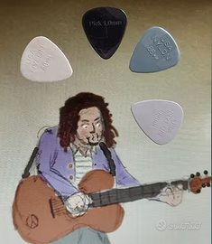 4 Plettri per Chitarra Acustica