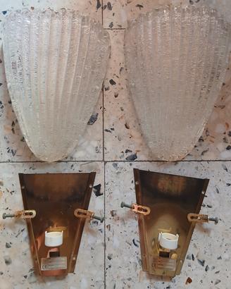 Coppia applique vetro Murano 