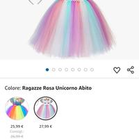 Vestito Bambina Unicorno Con Fiori E Cuori | Manica Corta O Lunga | Cotone Morbido | Per Feste, Compleanni, Estate | Taglie 2-8 Anni - Foto 11