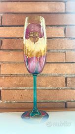 Calice maschera vetro Murano