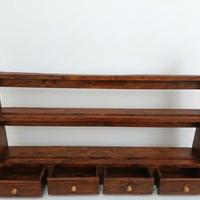 Piattaia in legno con cassetti 