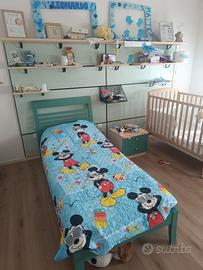 Cameretta bambini con 2 letti e  armadio 3 ante