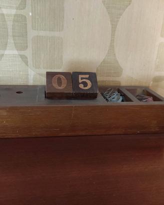 Organizer da scrivania in legno, vintage  anni 70