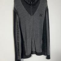 Maglione Armani Exchange L grigio collo alto zip