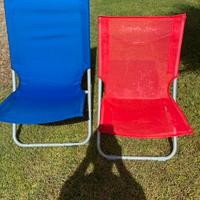 Due sedie per la spiaggia/spiaggiole