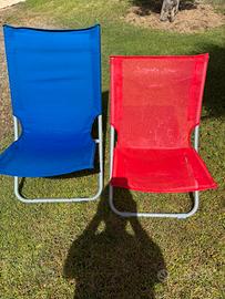 Due sedie per la spiaggia/spiaggiole
