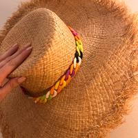 👒 cappello in rafia a falda larga