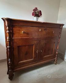 Credenza noce massiccio stile Impero fine 1800