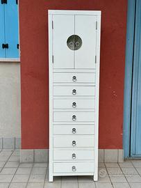 cassettiera 8 cassetti con scomparto con ante