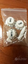 Kit manopole x stratocaster bianche NUOVE