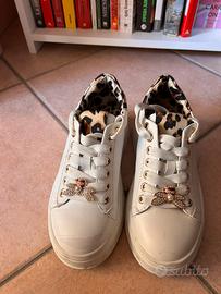 Primadonna sneakers bianche leopardate