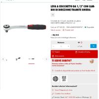 Leva a cricchetto da 1/2" con cambio di direzione 