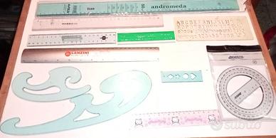 Lotto usato n. 16 righelli , squadre ecc. leggi