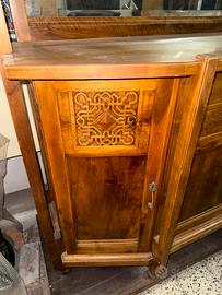 Buffet vetrina antico stile Art Déco noce